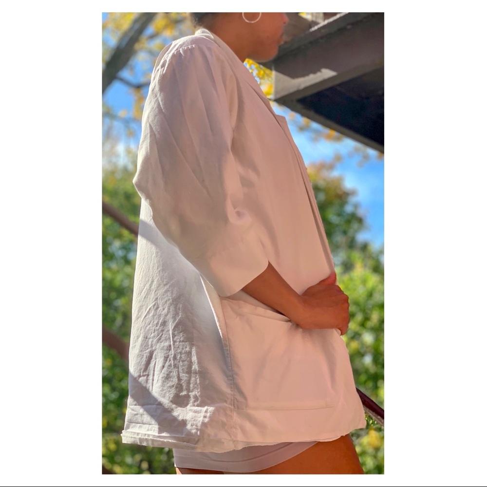 Vintage #Openfront #white solid #oversized #unisex